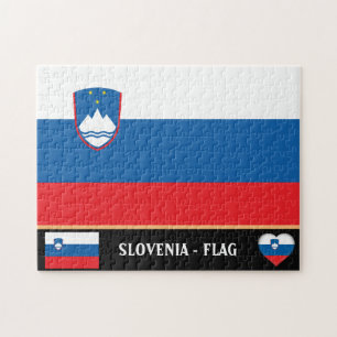 Slovenian Flag & Slovenia /country, holiday sports Jigsaw Puzzle