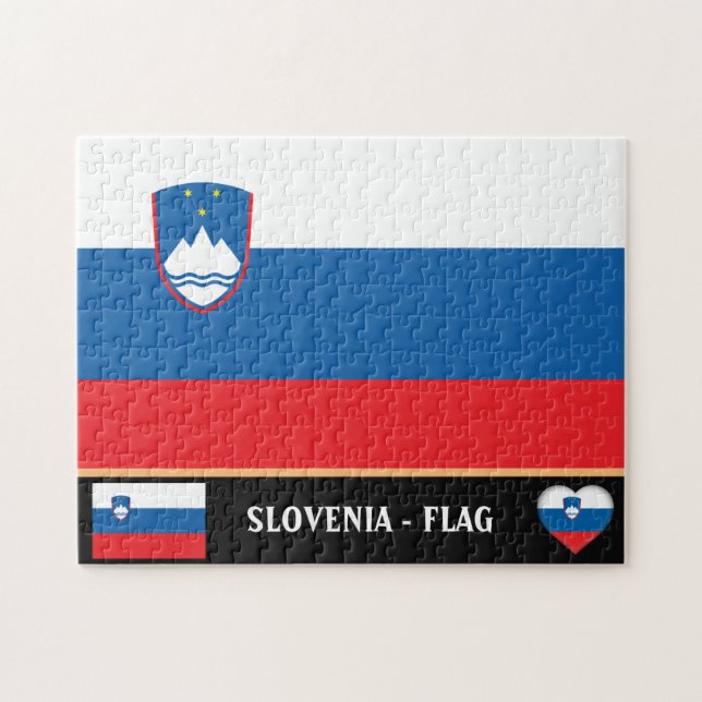 Slovenian Flag & Slovenia /country, holiday sports Jigsaw Puzzle (Horizontal)