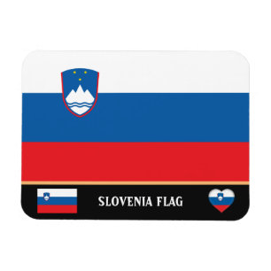 Slovenian Flag & Slovenia travel, holiday /Sports Magnet