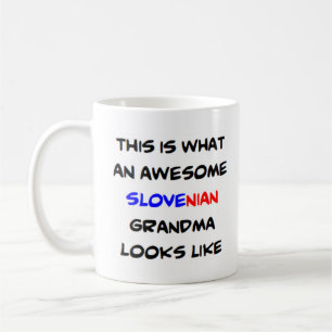 slovenian grandma, awesome coffee mug