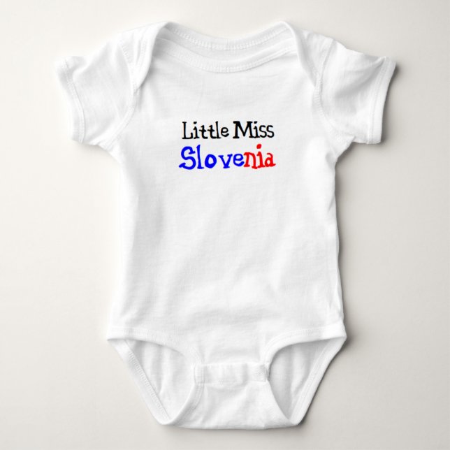 slovenian little miss baby bodysuit (Front)