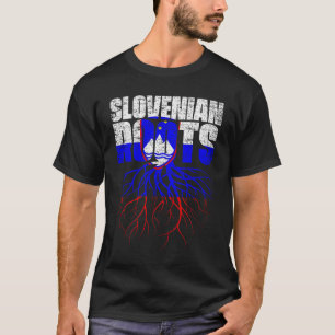 Slovenian Roots Slovenia Heritage Flag T-Shirt
