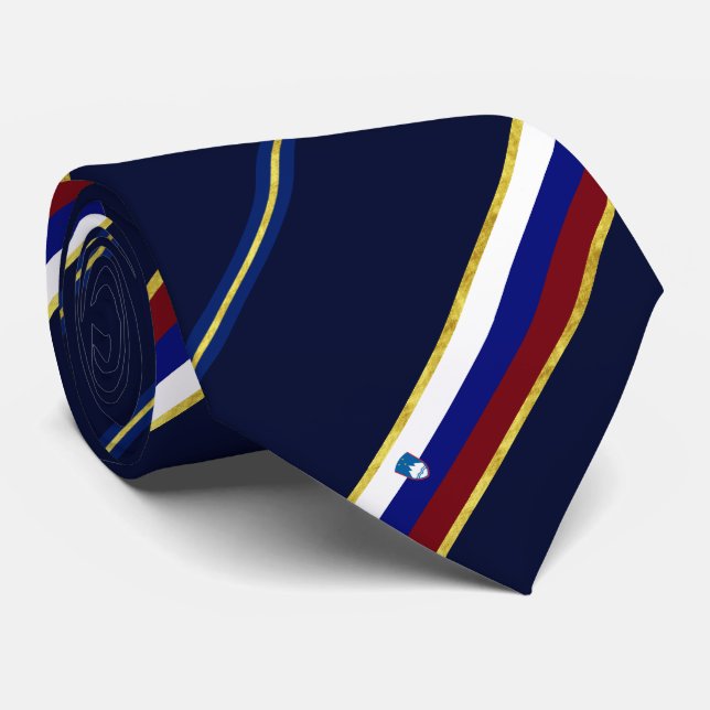 Slovenian stripes flag tie (Rolled)