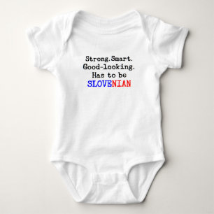 slovenian strong baby bodysuit