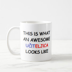 slovenian teacher uciteljica, awesome coffee mug