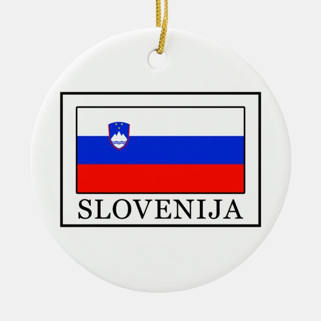 Slovenija Ceramic Ornament (Front)