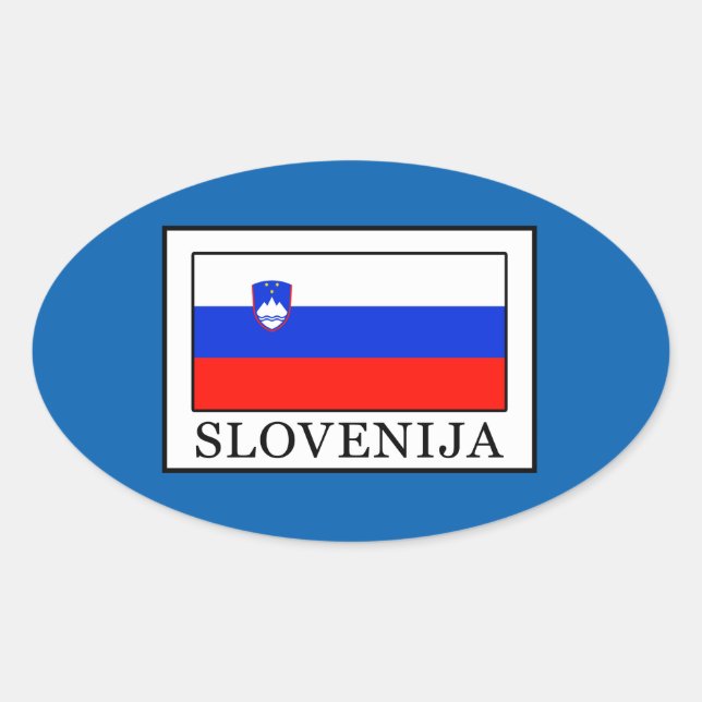 Slovenija Oval Sticker (Front)