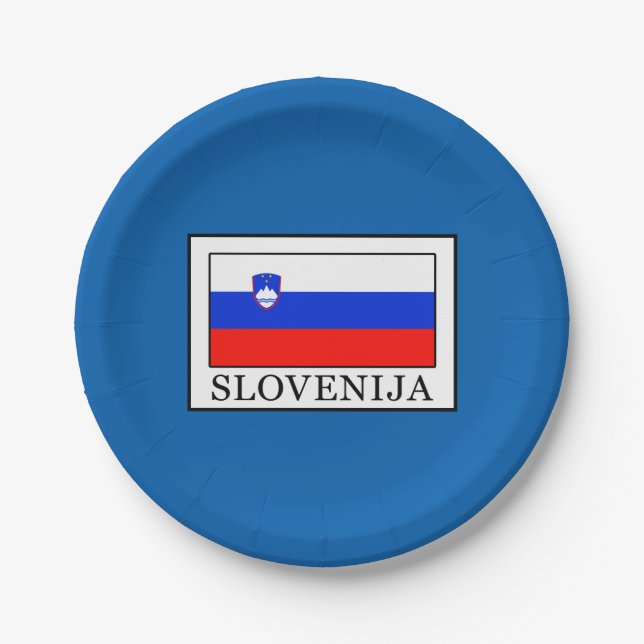 Slovenija Paper Plate (Front)