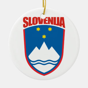 Slovenija (Slovenia) Ceramic Ornament