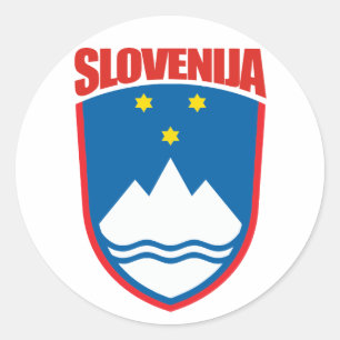 Slovenija (Slovenia) Classic Round Sticker