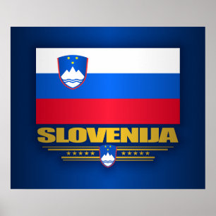 Slovenija (Slovenia) Flag Poster
