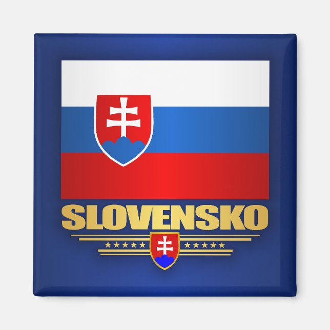 Slovensko (Slovakia) Flag Magnet (Front)