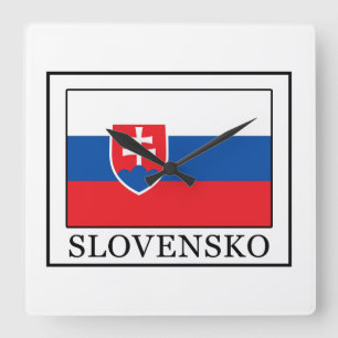 Slovensko Square Wall Clock