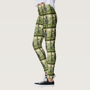 "Slow and Steady: A Sloth Dressed for Golf Leggings