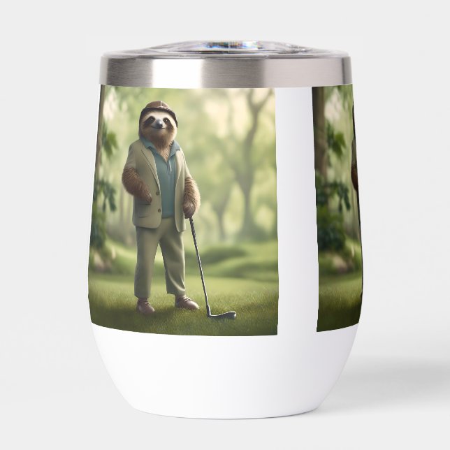 "Slow and Steady: A Sloth Is Dressed for Golf  (Front)
