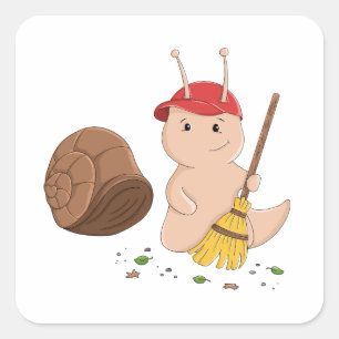 Slow and Steady Cleanup Crew Snail Sticker