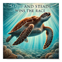 Slow and Steady Print, Value Poster Paper (Matte)