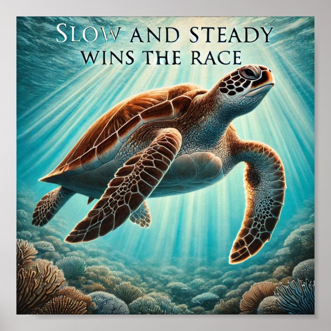 Slow and Steady Print, Value Poster Paper (Matte) (Front)