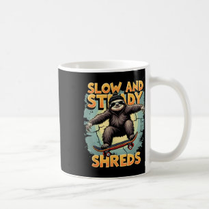 Slow And Steady Shreds Skateboarding Fun Coffee Mug