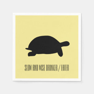 Slow and Wise Drinker Eater Tortoise Paper Napkin