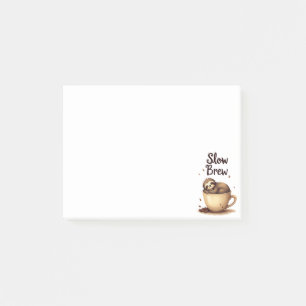 Slow Brew Coffee Sloth Post-it Notes