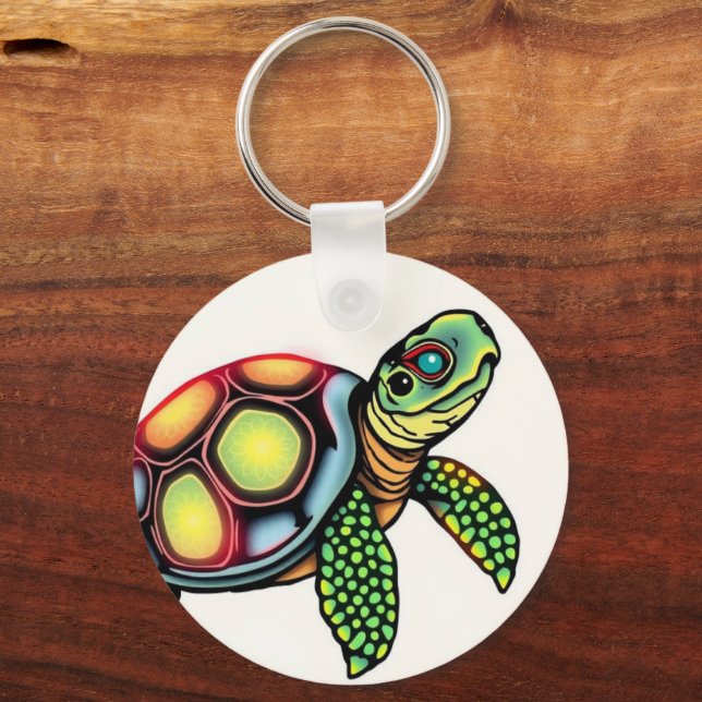Slow But Legendary Turtle Key Ring (Front)