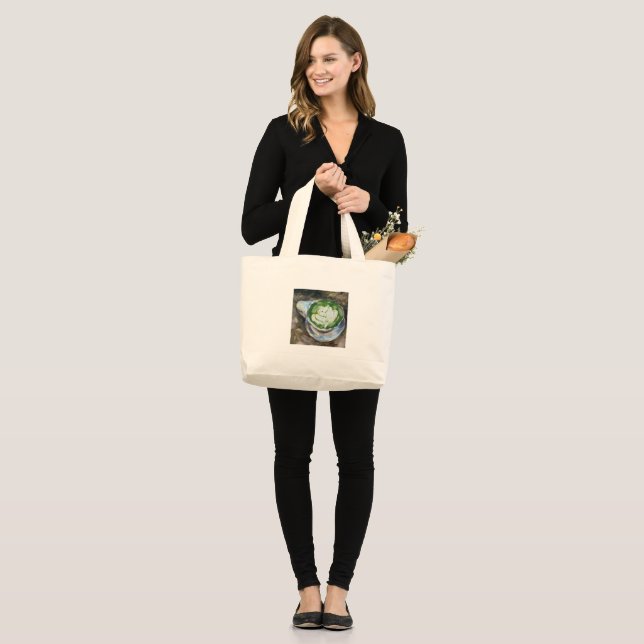 Slow Café_01 Large Tote Bag (Front (Model))
