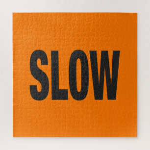 Slow Caution Sign Jigsaw Puzzle