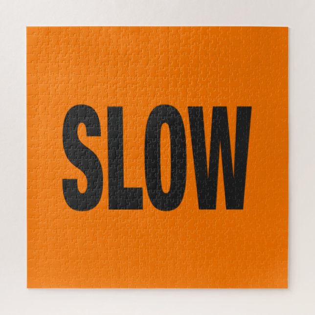 Slow Caution Sign  Jigsaw Puzzle (Vertical)