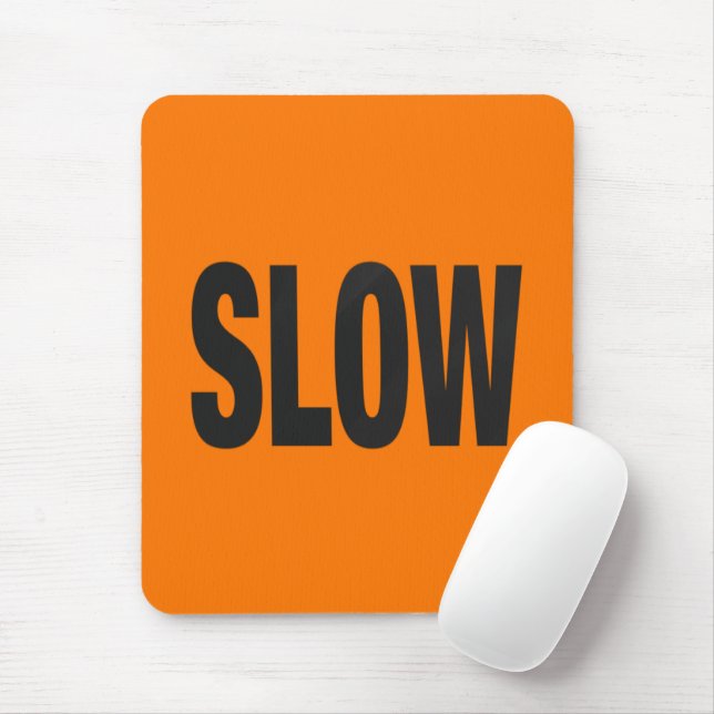 Slow Caution Sign  Mouse Pad (With Mouse)
