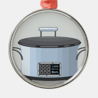 Slow cooking crock pot vector metal tree decoration
