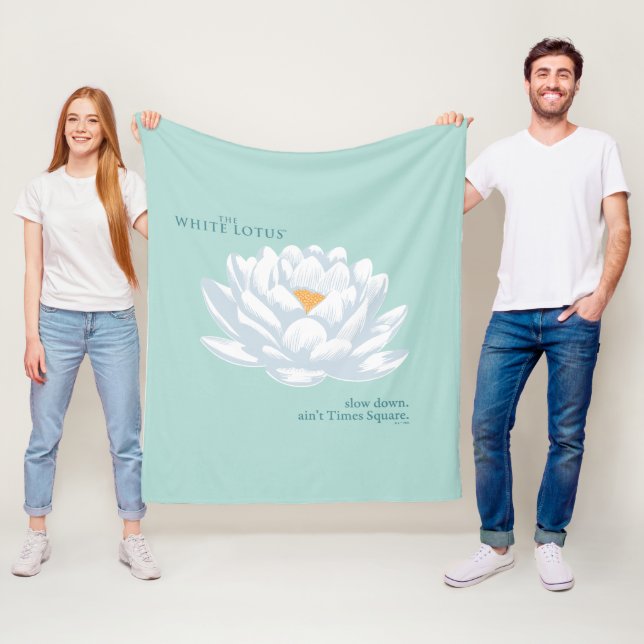 Slow Down, Ain’t Times Square - The White Lotus Fleece Blanket (In Situ)