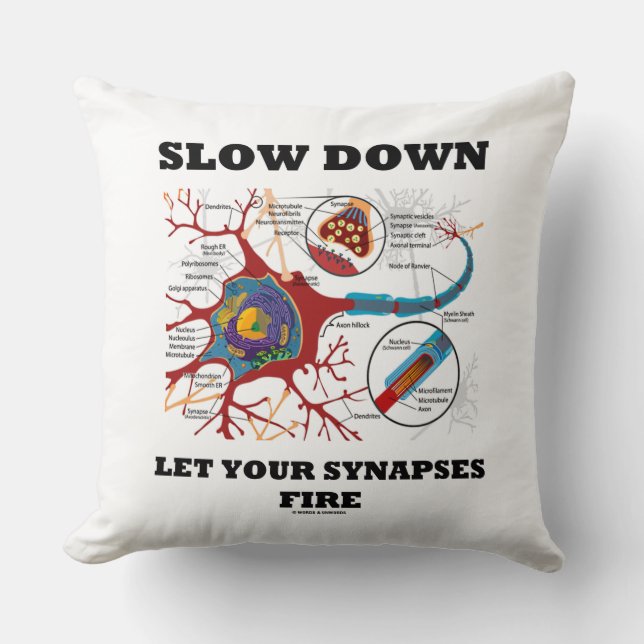 Slow Down Let Your Synapses Fire Neuron / Synapse Cushion (Front)