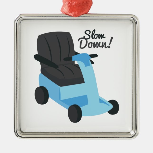 Slow Down! Metal Tree Decoration (Front)