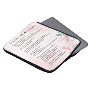 Slow Down You Are Doing Fine - Encouragement Poem  Laptop Sleeve