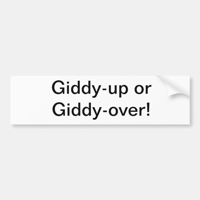 Slow drivers bumper sticker (Front)