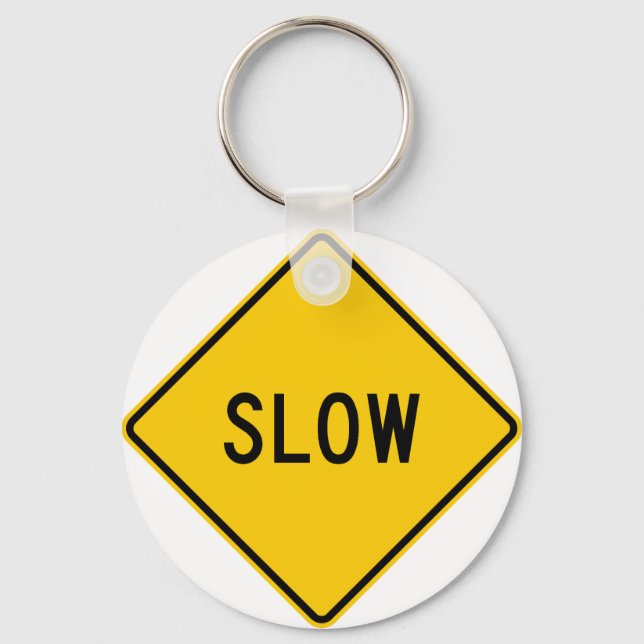 Slow Highway Sign Key Ring (Front)