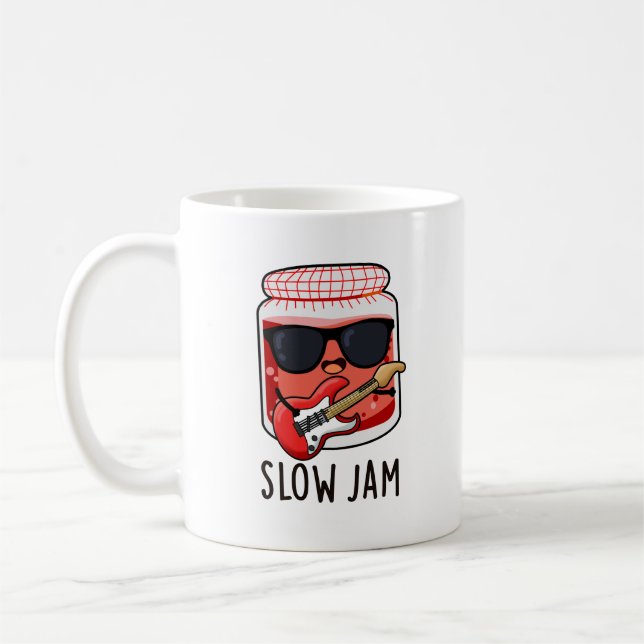 Slow Jam Funny Food Pun  Coffee Mug (Left)