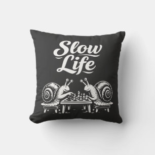 Slow Life Snails Chess Duel Cushion