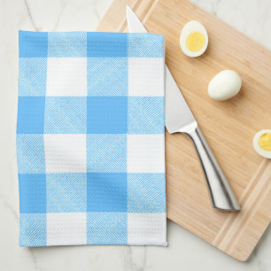 Slow-Living Summer Sky Check Tea Towel