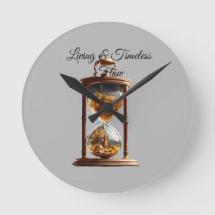 Slow Living & Timeless Flow,   A Visual Metaphor Round Clock