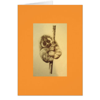 Slow Loris Card - Yellow