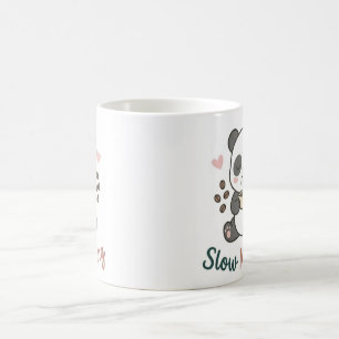 Slow Morning Panda Mug   Cute Cosy Coffee Cup
