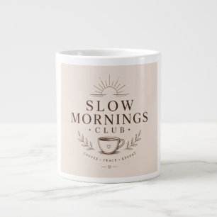 Slow Mornings Club Cosy Aesthetic Coffee Design Large Coffee Mug