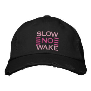 Slow No Wake CAPTAIN Stripes Embroidered Hat