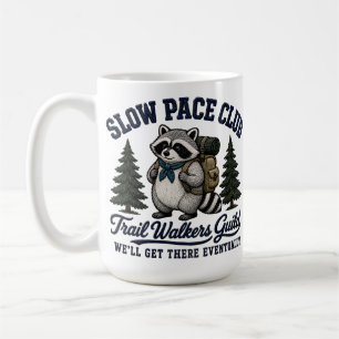 Slow Pace Club Racoon Camping Design Coffee Mug