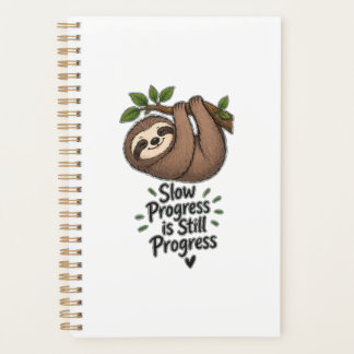 Slow Progress Is Still Progress Cute Sloth Planner