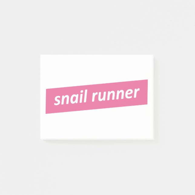 Slow Runner. Snail Runner Post-it Notes (Front)