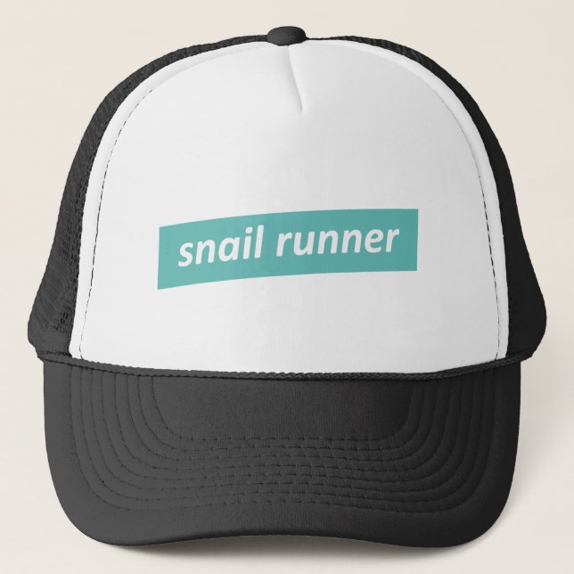 Slow Runner. Snail Runner Trucker Hat (Front)