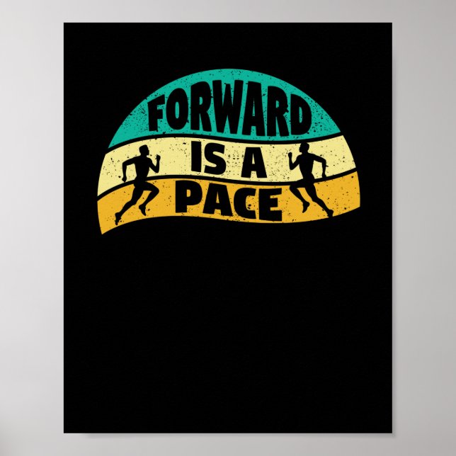 Slow running funny jogging marathon runner poster (Front)